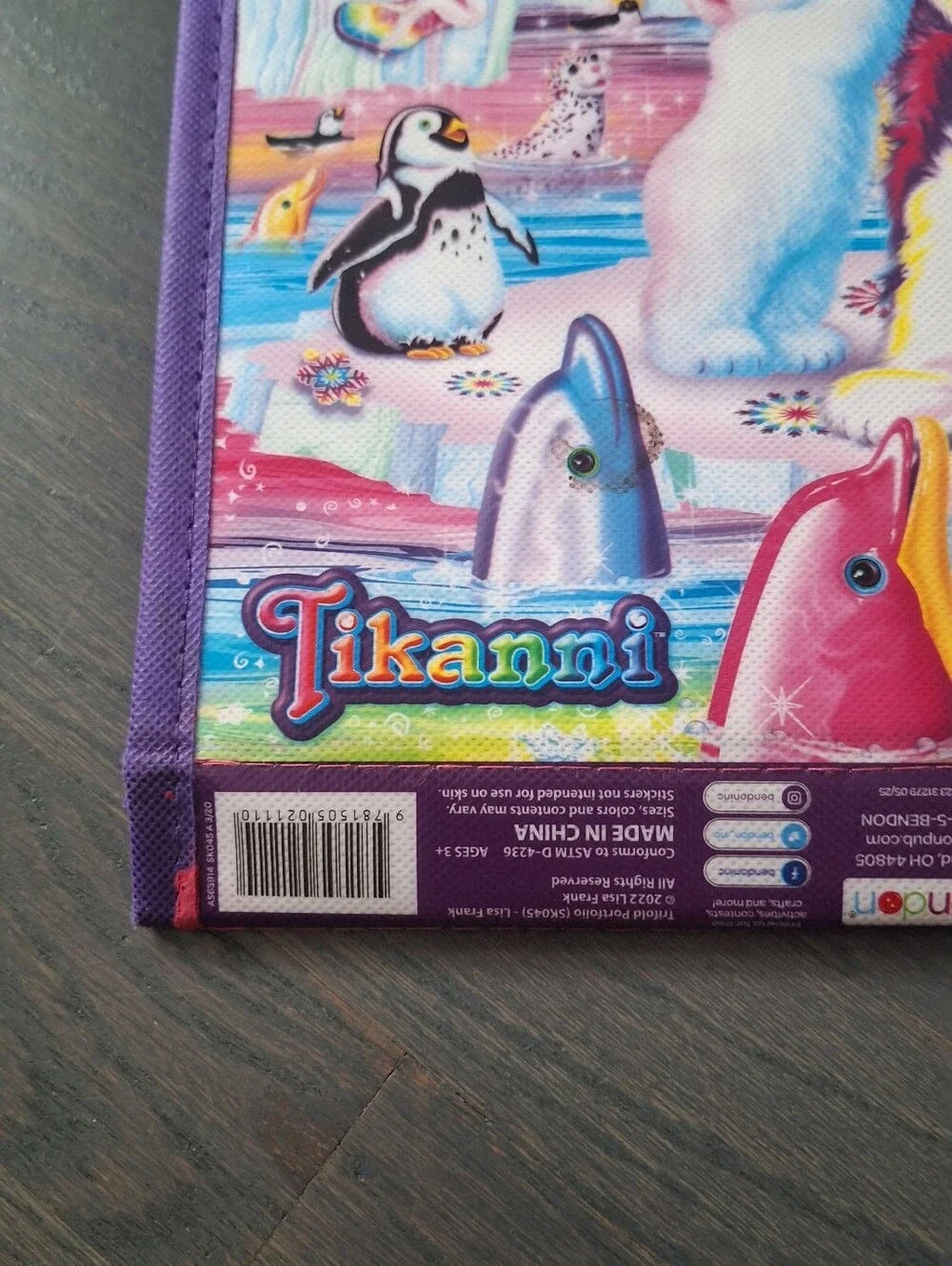 Lisa Frank Trifold Binder Folder Organizer 